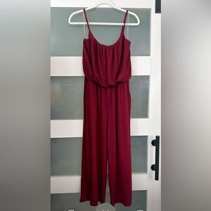 Maroon Midi Jumpsuit